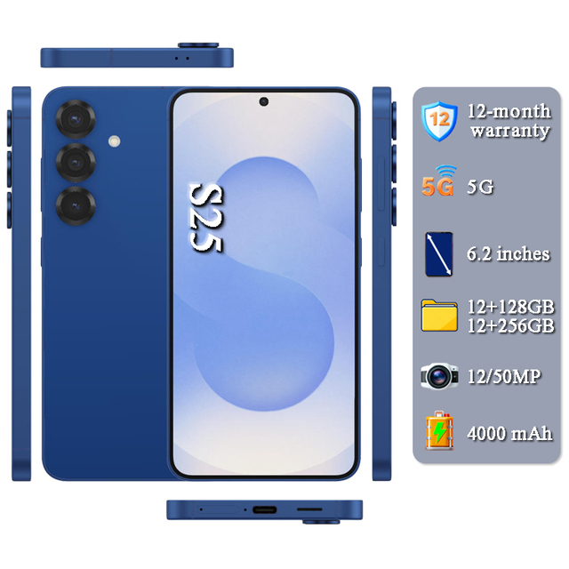 Unlocked 100% Original Mobile Phones S25 128GB/256GB [50MP Camera] Global Version 5G Smartphone SM-S931 A+ Quality