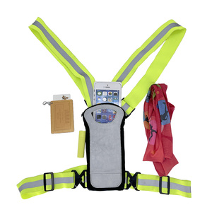 Khả năng hiển thị cao chạy vest cho đêm đi bộ Led phản quang chiếu sáng vest dây đai đàn hồi có thể in thể thao giải trí - Product Image 3