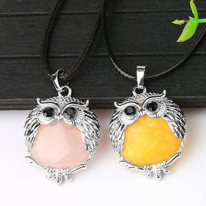 Новый милый серебряный шар в виде совы, подвеска в виде целебного хрусталя, ювелирные изделия для мужчин и женщин, милые животные, подвеска в подарок - Product Image 5