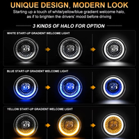 Loyo 7 "Dragon Eye phares ronds haute puissance Led Jeeps lumière étanche ronde Led feux de croisement avec yeux d'ange lumière de conduite