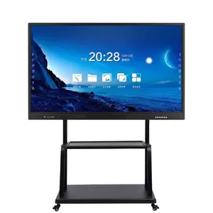 Interactive Digital Smart Board Touch Screen 4k dual OS Smart Whiteboard For Meeting