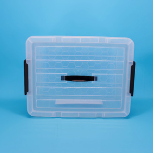 <strong>Large</strong> Clear Transparent PP Classic Folding Multifunction Stackable <strong>Plastic</strong> Storage <strong>Boxes</strong> for Clothing Rectangle Shape 6L - Product Image 4