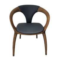 Chaise de salle à manger en bois massif, minimaliste, moderne, confortable, avec dossier rembourré et assise longue, pour la maison