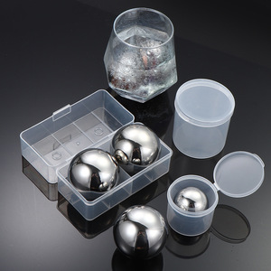 Stainless Steel 304 Ice <b>Ball</b> Metal Whiskey Cooling Chilling Stones Beverage Cube for Temperature Control - Product Image 1