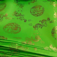 Dragon doré à cinq couleurs Tissu de dorure en soie bronzée utilisé pour la décoration et les produits touristiques