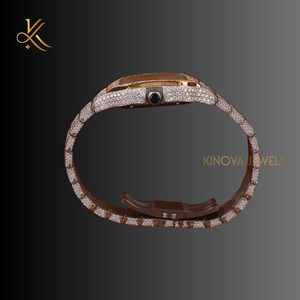 Montre Moissanite Diamond Quartz avec finition étincelante Design de qualité supérieure et chronométrage précis pour l'élégance quotidienne - Product Image 6