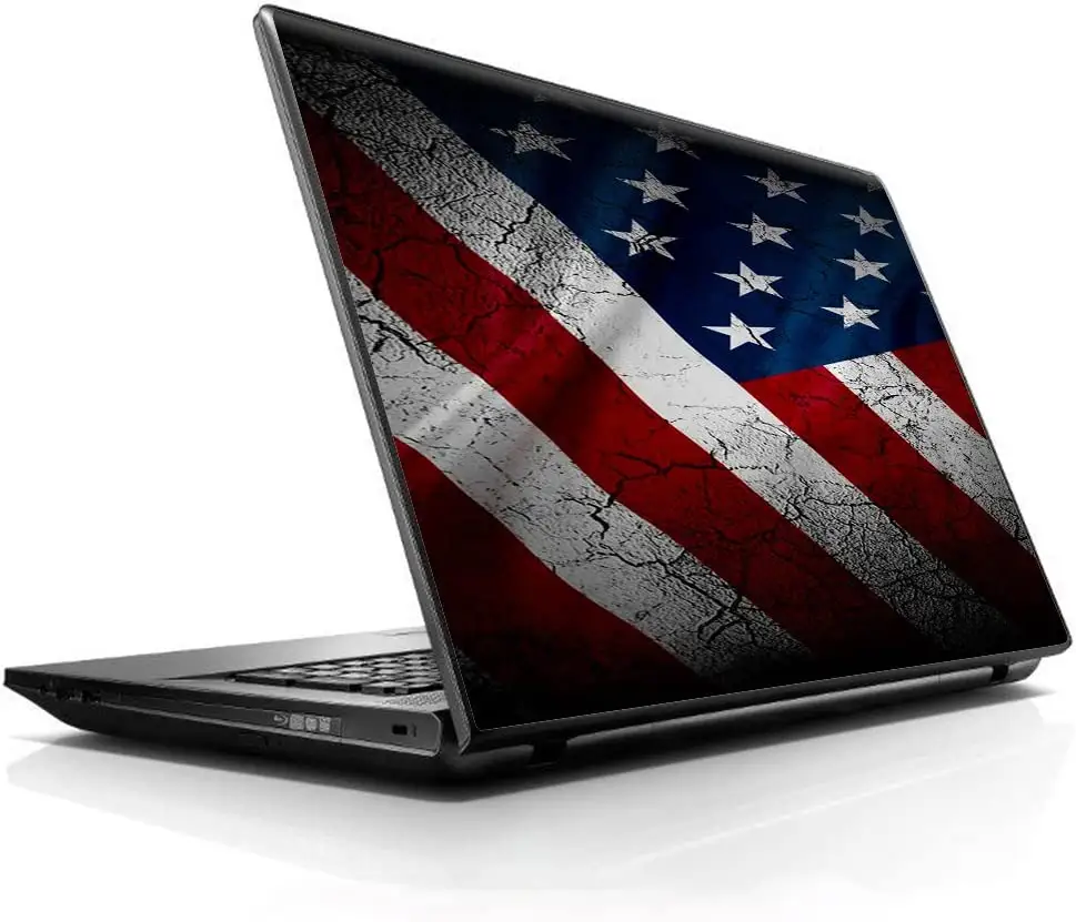 New Design Wholesale Waterproof Laptop Cover Skin with American Flag Custom Laptop Body Protector Skin