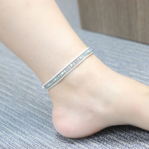 UNIQ AB001 2020 de moda Multi-color cuentas en el tobillo trenzada pulsera tejida pulsera ajustable para mujer o hombre - Product Image 5