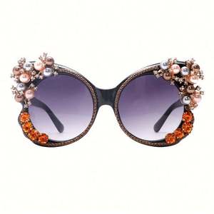 Gafas de Sol de Moda 2023, Lujosas, Extra Grandes, con Diamantes, Protección UV400, Estilo Ojo de Gato, para Mujer - Product Image 6