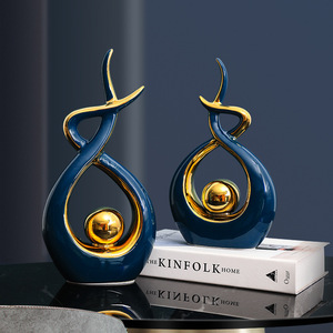 Ornements <span class=keywords><strong>de</strong></span> meuble TV <span class=keywords><strong>de</strong></span> luxe moderne Bai Jinbao Blue Morning Song, figurine contemporaine pour <span class=keywords><strong>salon</strong></span>, <span class=keywords><strong>décoration</strong></span> <span class=keywords><strong>de</strong></span> Pâques pour la maison - Product Image 2