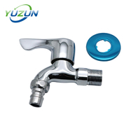 Robinet de toilette mural moderne à bec universel en laiton, monocommande, finition plaquée authentique, eau froide - Vente chaude