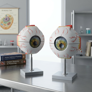 Radical Human Eye 5 Times Full Size 7 Parts Important Anatomical Features Such Muscle <b>Insertions</b> Optic Nerve Blood Vessels Fiber - Product Image 2
