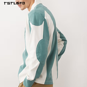 Chemise de rugby haut de gamme en coton tricoté léger pour l'été, décontractée, boutonnée, unie, respirante, à manches longues, personnalisation haut de gamme OEM ODM - Product Image 2