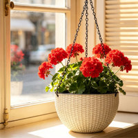 Jardinières suspendues traditionnelles à double pot en PP, auto-arrosantes avec trou de drainage, pour intérieur, extérieur, maison et jardin