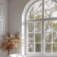 Ventanas de arco de Beigeman, diseño moderno, ventanas de doble acristalamiento, ventana abatible, ventanas abatibles colgantes superiores con aislamiento acústico antirrobo