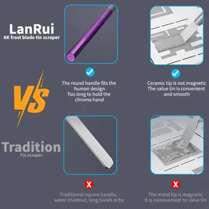 Lanrui AK Frost Blade Cuchillo raspador de estaño de cerámica Pasta de soldadura Mango no magnético para PCB Reballing Herramientas de reparación de teléfonos móviles - Product Image 3