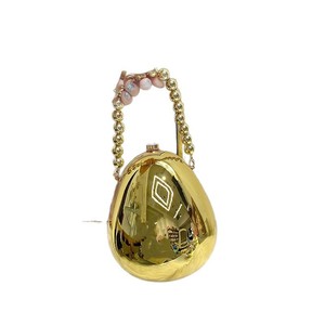 Sac à main sphérique en acrylique miroir métallique avec fermeture à cadenas <span class=keywords><strong>et</strong></span> chaîne décorative pour usage quotidien - Product Image 5