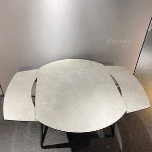 Comedor Modern Furniture Extendable Dining <b>Table</b> Sets With <b>Chairs</b> Smart <b>Foldable</b> Sintered Stone Mechanism <b>Tables</b> CW-701DT Extend - Product Image 2