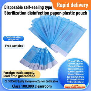 Busta Autosigillante Monouso per Sterilizzazione Dentale, Pellicola Rinforzata Certificata CE, Materiale PE PET Carta, Medcolor Blu - Product Image 5