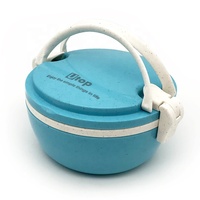 Boîte à lunch bento réutilisable à double couche en paille de blé pour enfants et tout-petits, idéale pour les services de table