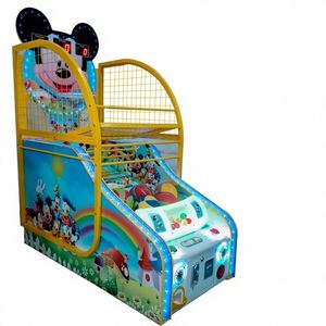 Máquina de Baloncesto Infantil, Máquina de Juego Arcade Comercial que Funciona con Monedas, Nueva Máquina de Baloncesto de Dibujos Animados para Dos Jugadores - Product Image 1
