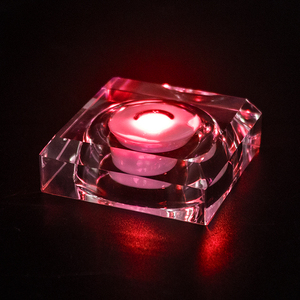 حامل لمبة مكعبات من الكريستال منحوت ثلاثي الأبعاد ملون وأضواء ليد ليلية مع شحن Usb هدية حرفية - Product Image 4