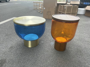 Mesa de centro de fibra de vidrio de lujo, moderna, portátil, duradera y ecológica, ideal para sala de estar, comedor o exteriores, la más vendida. - Product Image 6