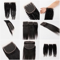 Expédition rapide usine, vente en gros, fermeture frontale en dentelle de cheveux humains vierges birmans, densité 130%, dentelle HD transparente sans colle