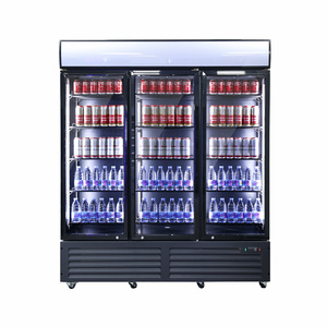 Exhibidor Refrigerado para Bebidas ETL Lg, Exhibidor de Vidrio para Coca Cola, Enfriador con Ventilador y Ruedas - Product Image 3
