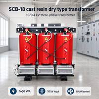 Transformateur triphasé à résine coulée de type sec SCB-18 1600Kva 10Kv à faible perte de puissance sous vide, ultra silencieux et à haute efficacité