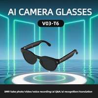 Lunettes de soleil audio de style sportif tendance, protection UV400, monture noire, commande tactile sans fil pour communication mains libres