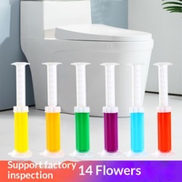 12 Bunga Kecil Plastik Pengharum Toilet & Kamar Mandi Gel Pembersih Penjaga Aroma