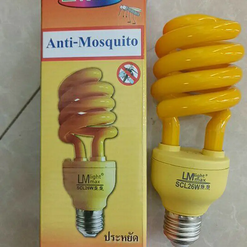 HoneyFly Lámpara Fluorescente Antimosquitos Espiral Amarilla 220-240V 18W/36W E27 Lámpara Zapper Mosquito Killer Tubo de ahorro de energía