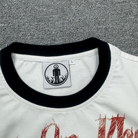 Nouveau T-shirt blanc à col rond en coton 100% 250 g/m² avec impression DTG personnalisée, logo, t-shirts courts pour hommes, coupe ample, t-shirts pour hommes