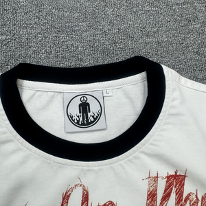 Nuova Moda T-shirt <span class=keywords><strong>Bianca</strong></span> con Stampa Personalizzata DTG, Logo, 250gsm 100% Cotone, Collo Tondo, T-shirt Corta da Uomo, Vestibilità Ampia - Product Image 3