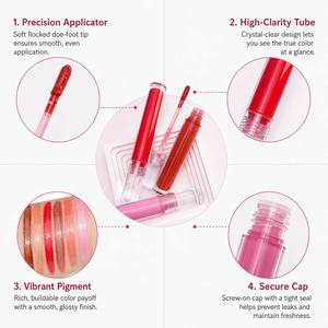 Brillo Labial Líquido en 39 Colores de Tendencia, Fabricante OEM, Marca Privada, Tinte Labial con Logotipo Personalizado, Brillo Labial de Alta Pigmentación de Fábrica - Product Image 2