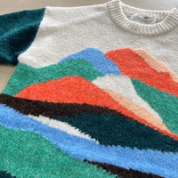 Pull en tricot jacquard à manches longues pour garçons, personnalisé OEM & ODM, haute qualité, motif montagne