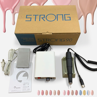 Micromoteur électrique professionnel 35000 tr/min pour manucure et pédicure, polisseuse à ongles de bureau puissante avec grand écran