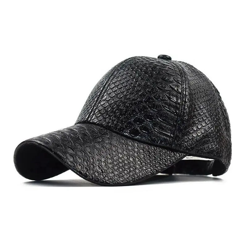 Модные кепки, кожаная кепка со змеиной кожей, регулируемые кепки, хип-хоп, унисекс, бейсболки из искусственной кожи, кепки, оптовая продажа