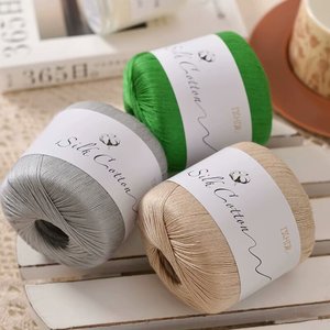 Fil fantaisie en coton mélangé résistant pour le crochet et le tricot à la main, motifs teints, fournisseur - Product Image 4