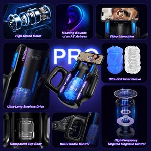 Masturbador Masculino Automático, Juguete Sexual Eléctrico con 12 Modos de Empuje, Soporte para Teléfono, 2 Fundas de Silicona Suave, Entrenador de Pene con Manos Libres - Product Image 2