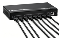 Codificador HDMI a IP de 8 Canales OEM ODM, Codificador de Video HDMI 8 en 1 1080P H.265 con SRT RTMP RTMPS RTSP HLS