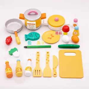 Заказные деревянные ролевые игры кухонные игрушки набор моделирования шкаф под раковину, кастрюля микроволновая печь полка для специй для приготовления пищи игрушки для детей От 1 до 3 лет