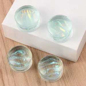 Fabrik Handgemachte Glas Ohr Plugs Gauges Ohr Expander Gewichte Flesh Tunnel Piercing Körper Schmuck