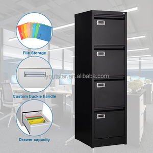 Armoire de classement en acier moderne à 4 tiroirs pour bureau à domicile et salon – Solution de rangement pratique en métal, directement de l'usine - Product Image 1