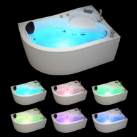 Vente en gros d'usine de baignoire spa de massage en acrylique à lumière colorée à LED pour hôtel spa intérieur bain à remous utilisation piscine