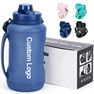 Bouteille de sport pliable écologique, nouveau produit, bouteille d'eau en silicone pliable pour enfants, utilisable avec de l'eau bouillante - Product Image 3