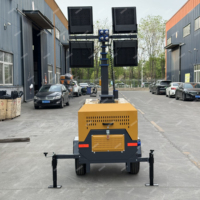 Générateur diesel portable de qualité supérieure 7M 400W, tour d'éclairage pour utilisation en extérieur, lumière blanche LED pour applications de construction mobiles