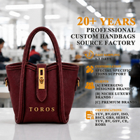 Sac fourre-tout structuré mini pour femme, fermoir tournant doré, poignées supérieures, anneaux en D latéraux, logo personnalisé, vente en gros