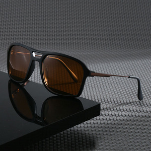 Gafas de Sol Polarizadas 2026, Gafas de Sol de Lujo <span class=keywords><strong>para</strong></span> <span class=keywords><strong>Hombre</strong></span>, Montura Grande, Protección UV, Doble Viga, Metálicas - Product Image 1